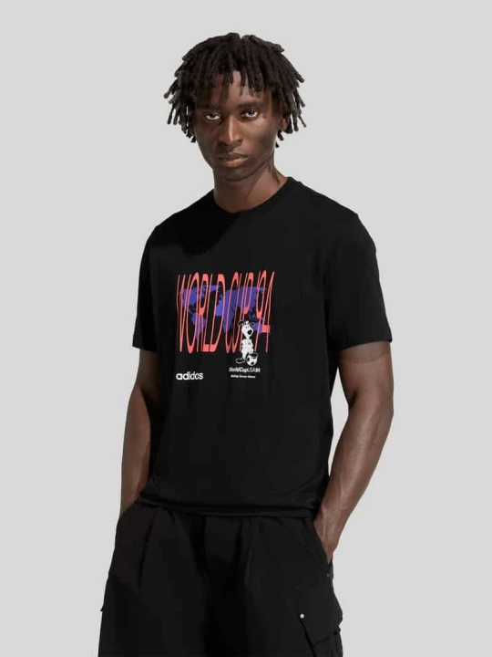 Zdjęcie produktu t-shirt o kroju regular fit z czystej bawełny adidas Originals Czarny