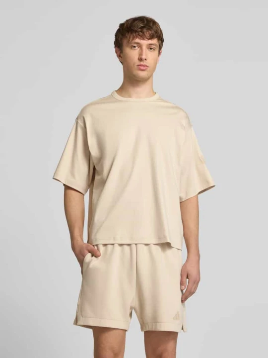 Zdjęcie produktu T-shirt o kroju regular fit z czystej bawełny Adidas Beżowy