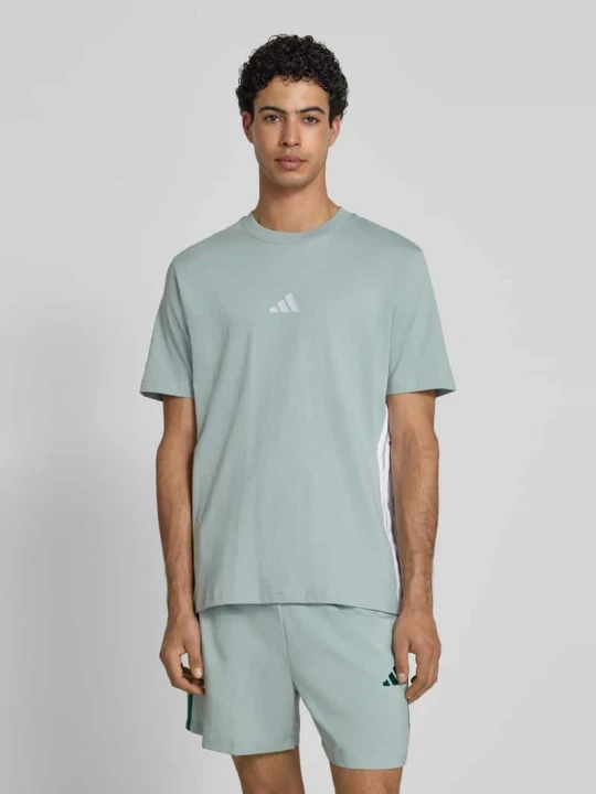 Zdjęcie produktu t-shirt o kroju regular fit z czystej bawełny Adidas Miętowy