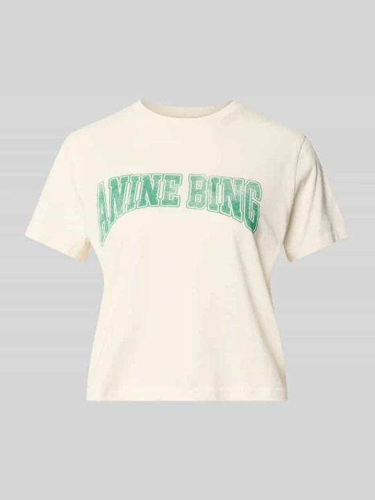 Zdjęcie produktu t-shirt o kroju regular fit z czystej bawełny Anine Bing Biały
