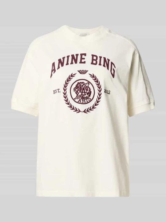 Zdjęcie produktu t-shirt o kroju regular fit z czystej bawełny Anine Bing Złamany biały