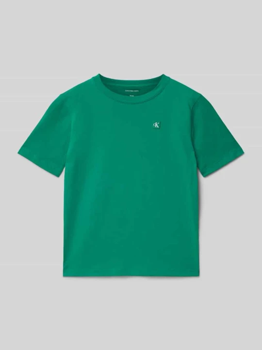Zdjęcie produktu t-shirt o kroju regular fit z czystej bawełny Calvin Klein Jeans Zielony