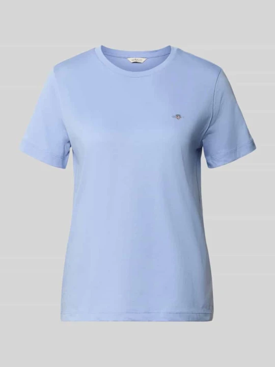 Zdjęcie produktu t-shirt o kroju regular fit z czystej bawełny Gant Jasnoniebieski