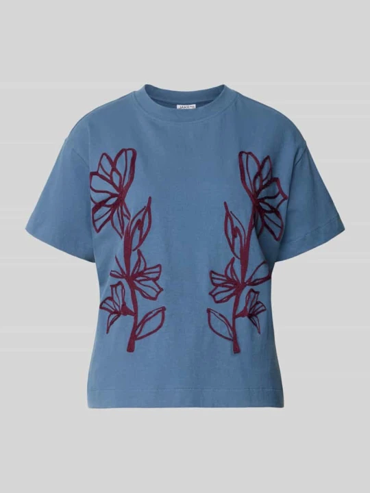 Zdjęcie produktu t-shirt o kroju regular fit z czystej bawełny Jake*s Błękitny