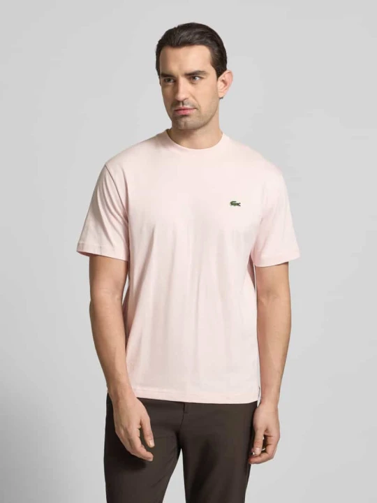 Zdjęcie produktu T-shirt o regularnym kroju z czystej bawełny Lacoste Różowy
