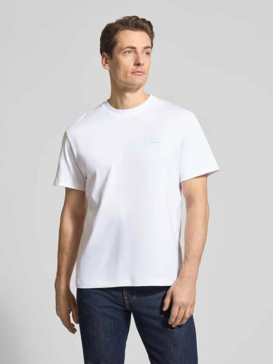 Zdjęcie produktu T-shirt o kroju regular fit z czystej bawełny Lacoste Biały