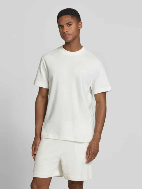 Zdjęcie produktu t-shirt o kroju regular fit z czystej bawełny Lacoste Złamany biały