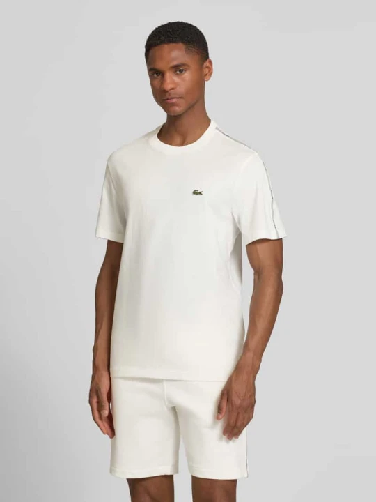 Zdjęcie produktu t-shirt o kroju regular fit z czystej bawełny Lacoste Złamany biały