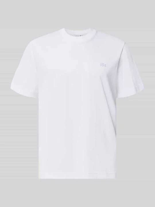Zdjęcie produktu t-shirt o kroju regular fit z czystej bawełny Lacoste Biały