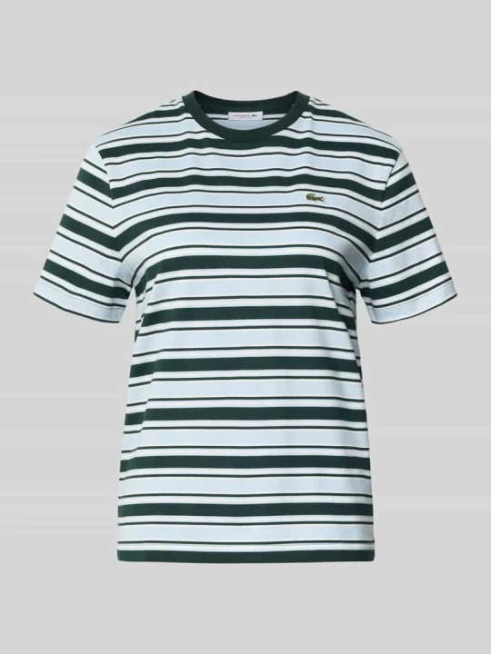 Zdjęcie produktu t-shirt o kroju regular fit z czystej bawełny Lacoste Ciemnozielony