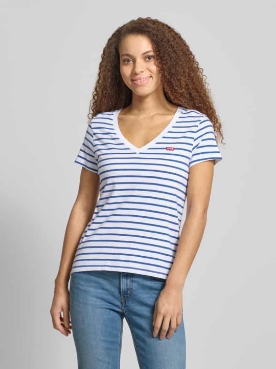 Zdjęcie produktu t-shirt o kroju regular fit z czystej bawełny Levi's Niebieski
