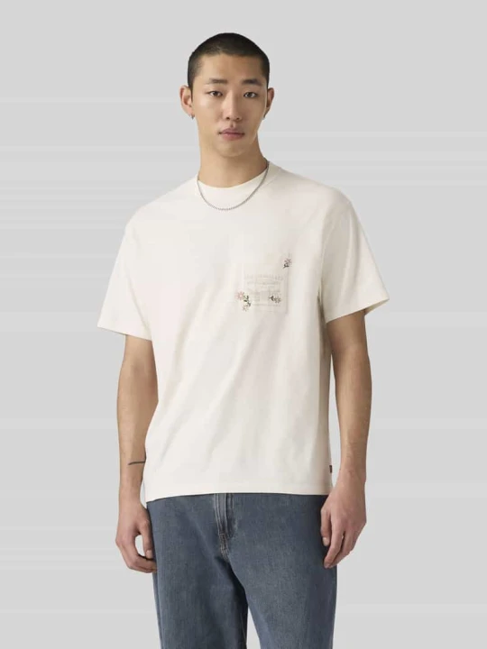 Zdjęcie produktu t-shirt o kroju regular fit z czystej bawełny Levi's Złamany biały
