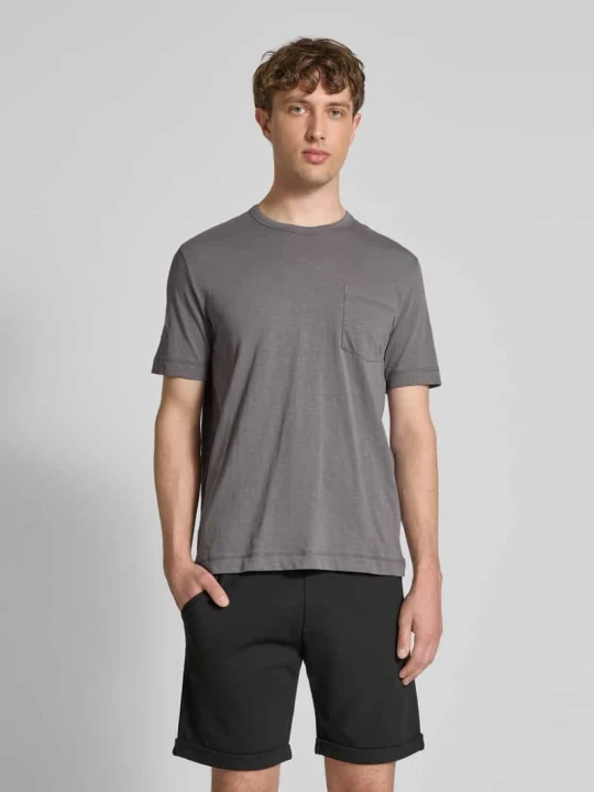 Zdjęcie produktu T-shirt o kroju regular fit z czystej bawełny Marc O'Polo Grafitowy