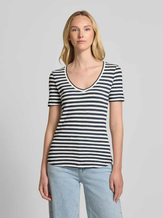 Zdjęcie produktu T-shirt o kroju regular fit z czystej bawełny Marc O'Polo Granatowy
