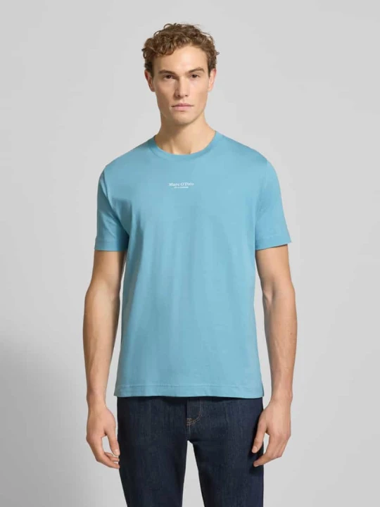 Zdjęcie produktu T-shirt o kroju regular fit z czystej bawełny Marc O'Polo Morski