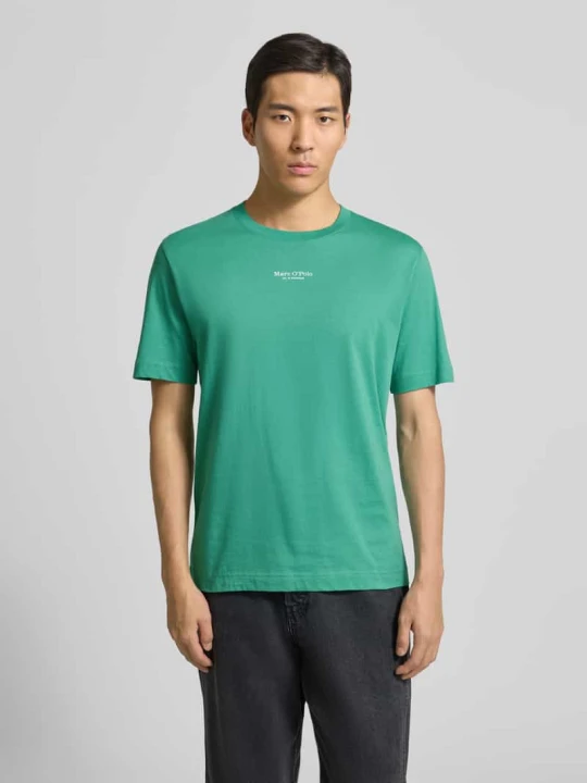 Zdjęcie produktu T-shirt o kroju regular fit z czystej bawełny Marc O'Polo Zielony