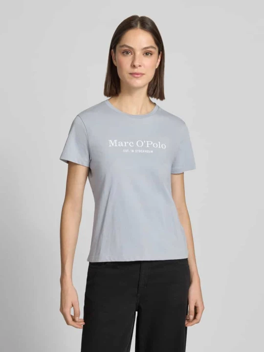 Zdjęcie produktu T-shirt o kroju regular fit z czystej bawełny Marc O'Polo Jasnoniebieski