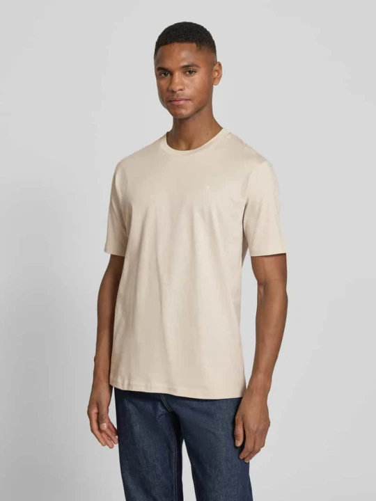 Zdjęcie produktu T-shirt z nadrukiem z logo Marc O'Polo Beżowy