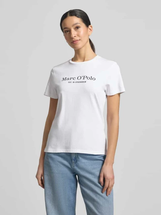 Zdjęcie produktu T-shirt o kroju regular fit z czystej bawełny Marc O'Polo Biały