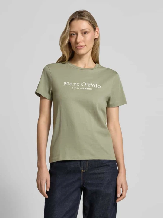 Zdjęcie produktu T-shirt o kroju regular fit z czystej bawełny Marc O'Polo Zielony