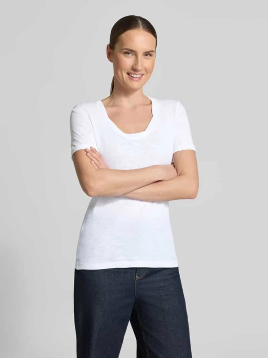 Zdjęcie produktu t-shirt o kroju regular fit z czystej bawełny Marc O'Polo Biały