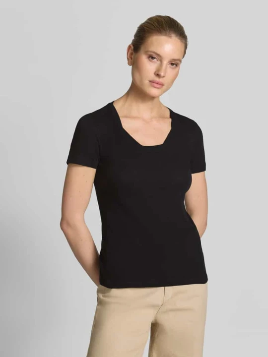 Zdjęcie produktu t-shirt o kroju regular fit z czystej bawełny Marc O'Polo Czarny