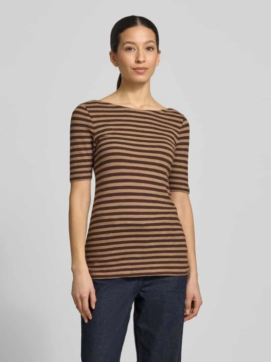 Zdjęcie produktu t-shirt o kroju regular fit z czystej bawełny Marc O'Polo Średniobrązowy