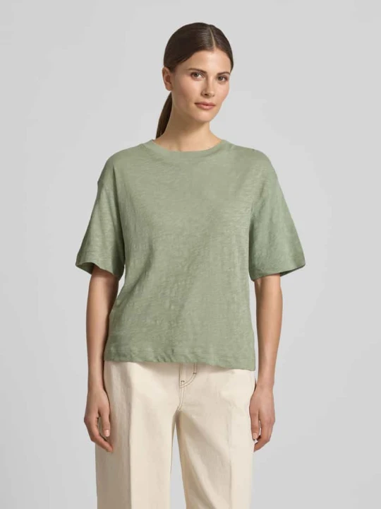 Zdjęcie produktu t-shirt o kroju regular fit z czystej bawełny Marc O'Polo Jasnozielony