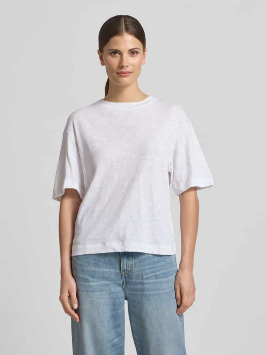 Zdjęcie produktu t-shirt o kroju regular fit z czystej bawełny Marc O'Polo Biały