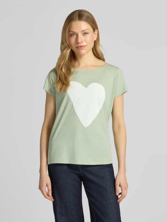 Zdjęcie produktu t-shirt o kroju regular fit z czystej bawełny Marc O'Polo Jasnozielony