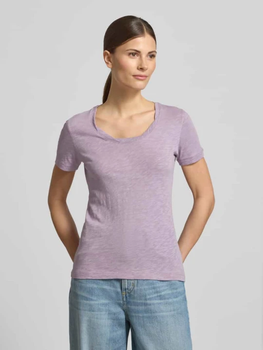 Zdjęcie produktu t-shirt o kroju regular fit z czystej bawełny Marc O'Polo Jasnofioletowy