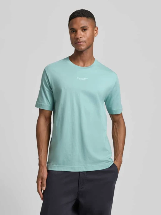 Zdjęcie produktu t-shirt o kroju regular fit z czystej bawełny Marc O'Polo Miętowy