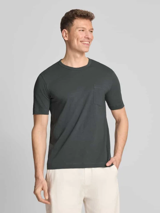 Zdjęcie produktu t-shirt o kroju regular fit z czystej bawełny Marc O'Polo Oliwkowy