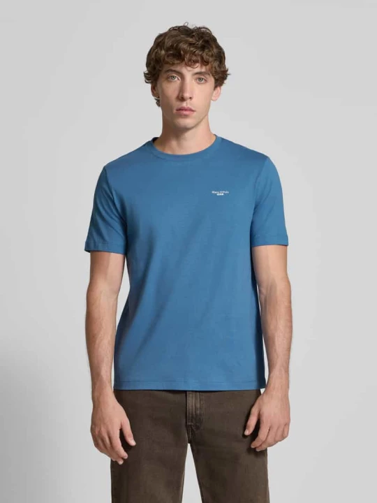 Zdjęcie produktu T-shirt o kroju regular fit z czystej bawełny Marc O'Polo Niebieski