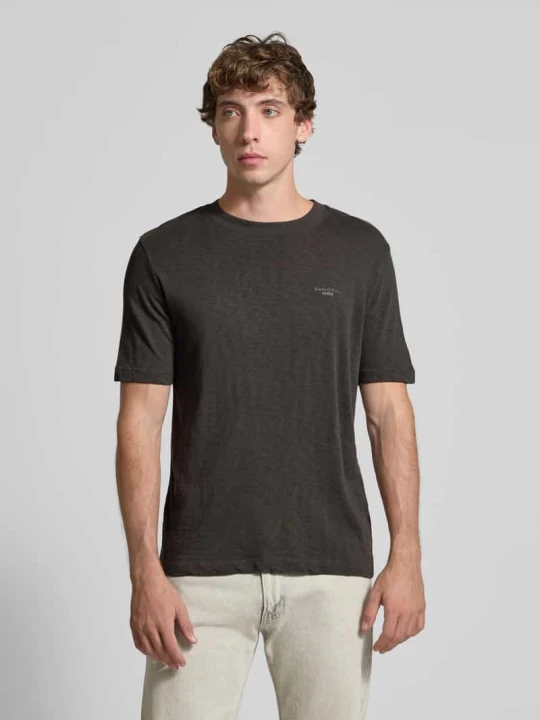 Zdjęcie produktu T-shirt o kroju regular fit z czystej bawełny Marc O'Polo Średnioszary