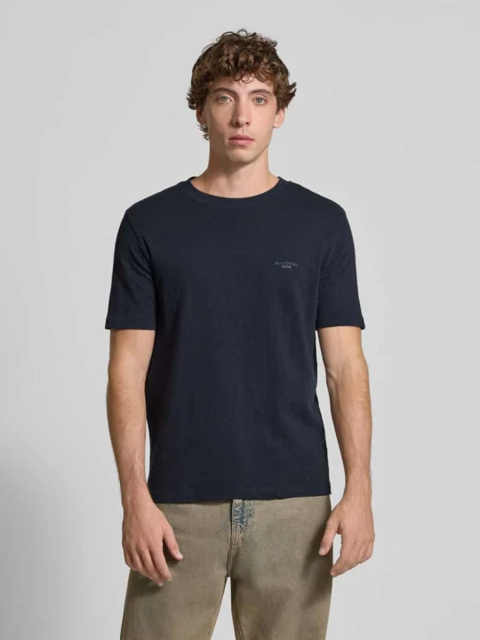 Zdjęcie produktu T-shirt o kroju regular fit z czystej bawełny Marc O'Polo Ciemnoniebieski