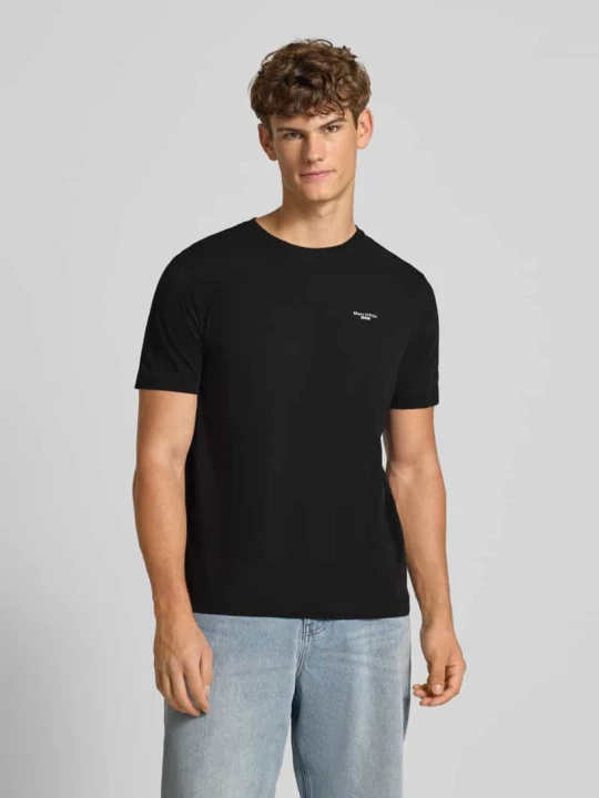 Zdjęcie produktu T-shirt o kroju regular fit z czystej bawełny Marc O'Polo Czarny