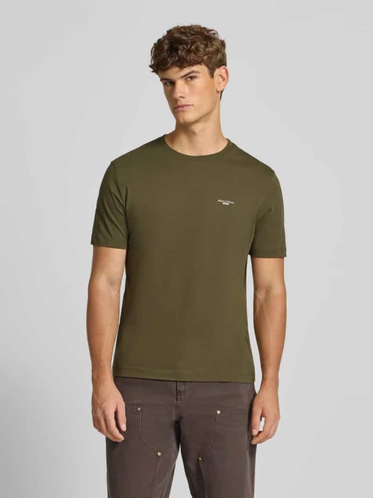 Zdjęcie produktu T-shirt o kroju regular fit z czystej bawełny Marc O'Polo Oliwkowy