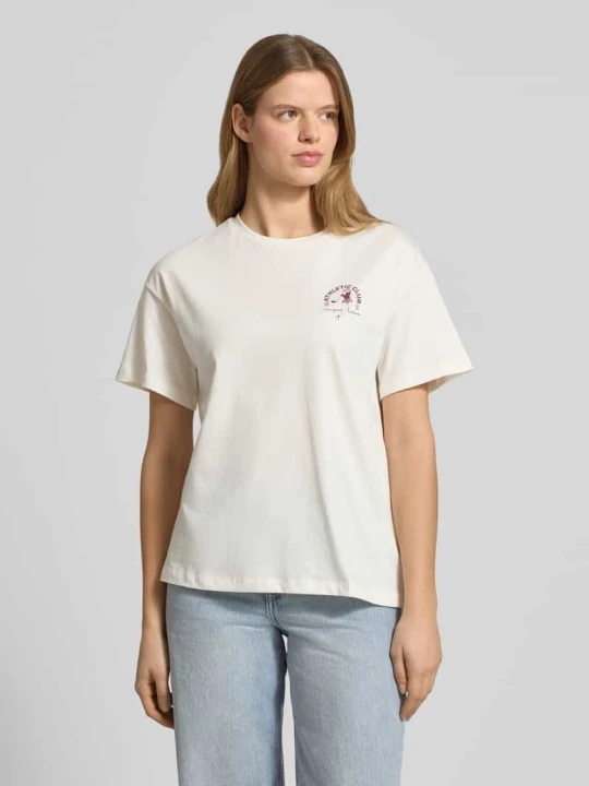 Zdjęcie produktu t-shirt o kroju regular fit z czystej bawełny Marc O'Polo Złamany biały