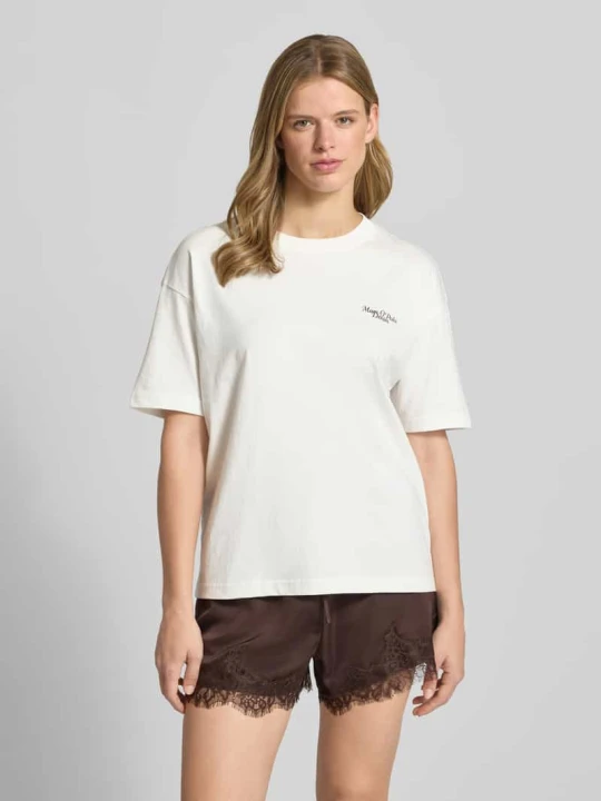 Zdjęcie produktu t-shirt o kroju regular fit z czystej bawełny Marc O'Polo Złamany biały