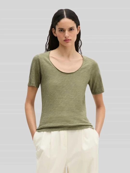 Zdjęcie produktu t-shirt o kroju regular fit z czystej bawełny Marc O'Polo Oliwkowy