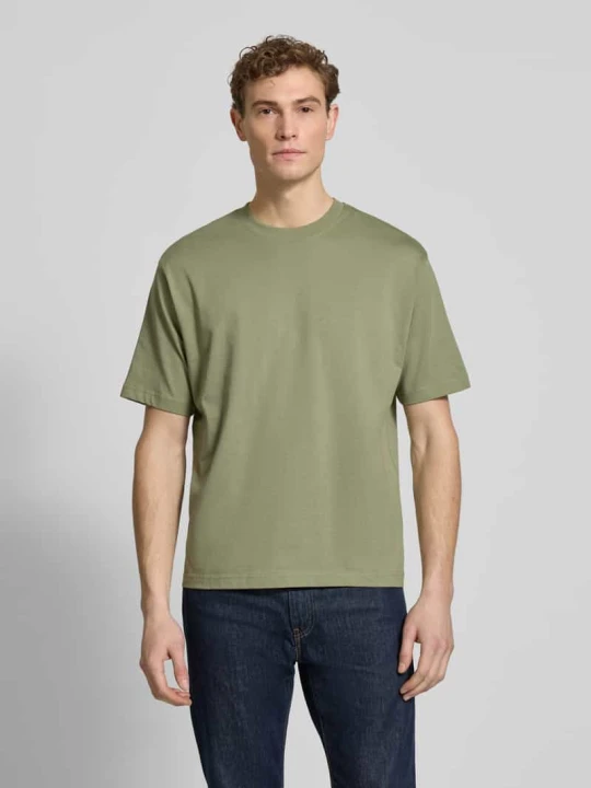 Zdjęcie produktu T-shirt o kroju regular fit z czystej bawełny MCNEAL Limonkowy