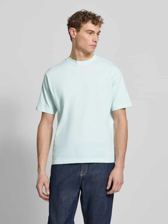 Zdjęcie produktu T-shirt o kroju regular fit z czystej bawełny MCNEAL Jasnoturkusowy