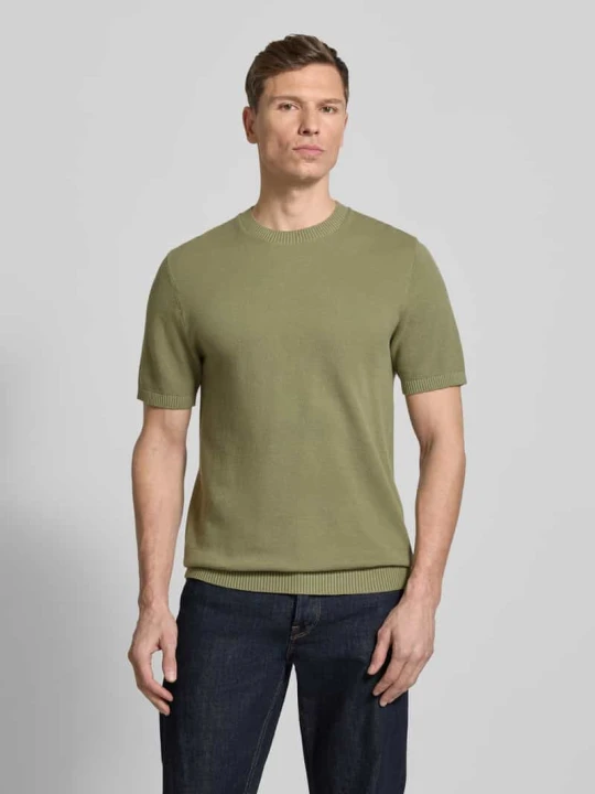 Zdjęcie produktu T-shirt o kroju regular fit z czystej bawełny MCNEAL Oliwkowy