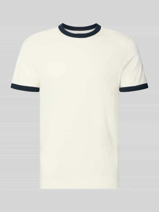 Zdjęcie produktu t-shirt o kroju regular fit z czystej bawełny MCNEAL Piaskowy