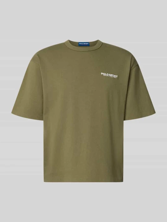 Zdjęcie produktu t-shirt o kroju regular fit z czystej bawełny model '10 / 1' Polo Ralph Lauren Oliwkowy