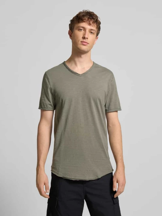 Zdjęcie produktu T-shirt o kroju regular fit z czystej bawełny Model 'BENNE LONGY' Only & Sons Średnioszary