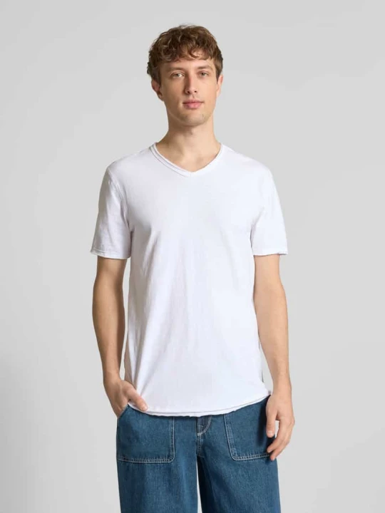 Zdjęcie produktu T-shirt o kroju regular fit z czystej bawełny Model 'BENNE LONGY' Only & Sons Biały