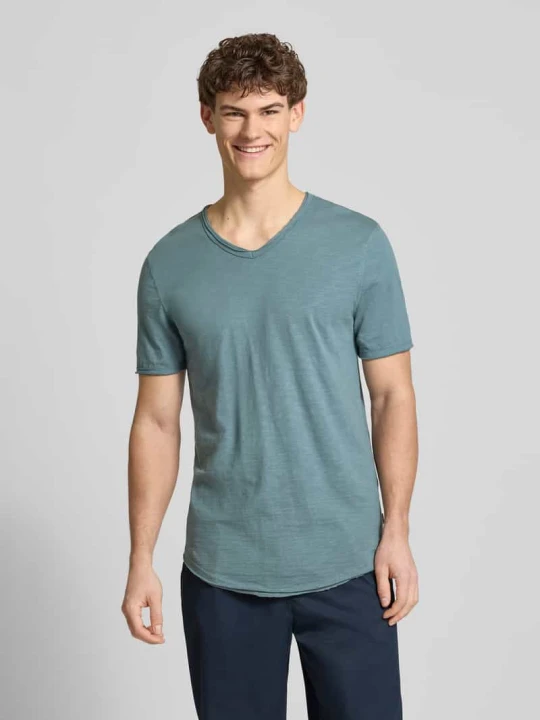 Zdjęcie produktu T-shirt o kroju regular fit z czystej bawełny Model 'BENNE LONGY' Only & Sons Petrol