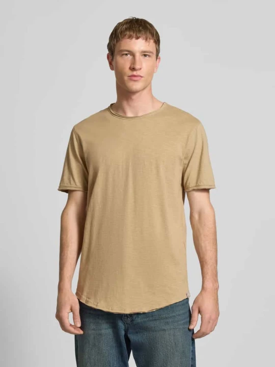 Zdjęcie produktu T-shirt o kroju regular fit z czystej bawełny Model 'Benne' Only & Sons Beżowy